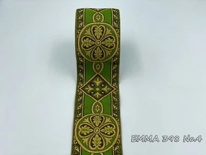 Religious semi metallic jacquard trim with cross design, width 8.5 cm/6 colors - Picture 1 of 7