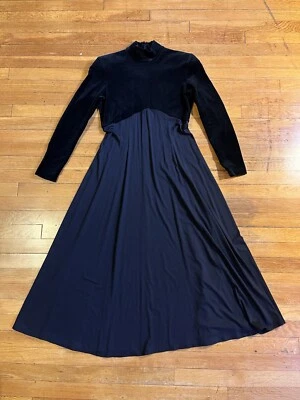 Vestido corpiño vintage Chetta B para mujer 6 negro terciopelo maxi bruja gótica años 90 Foto 1 de 4