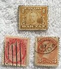 3 Canada Stamps Queen Victoria Postage King George V War Tax Collectable