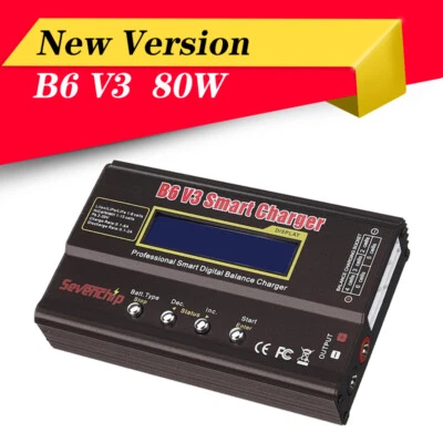 B6 V3 80W 6A Lipo Battery Balance Charger Discharger with XT60 Charging Cables - Image 1 of 4
