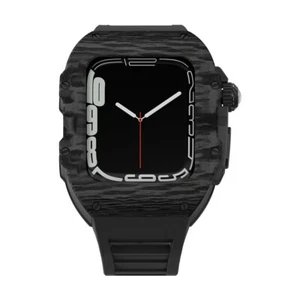Do Apple Watch Ultra 49mm obudowa z włókna węglowego fluororubber Band Mod Kit - czarna - Zdjęcie 1 z 7