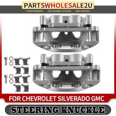 2x Pinzas de freno delanteras izquierda y derecha con soporte para Chevy Silverado GMC Sierra 2500HD Foto 1 de 4
