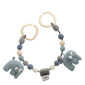 Sebra Fanto der Elefant Häkel-Kinderwagenkette Kinderwagenkette Baby Powder Blue