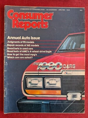 1980s Consumer Reports Annual Auto Issues 1980 through 1989 cars lot of 10 - Image 1 of 4