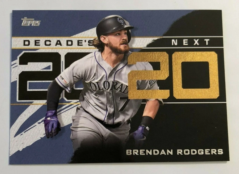 2020 Topps Series 1 Decades Next Blue Parallel BRENDAN RODGERS Rockies SP #DN-8 - Image 1 of 1