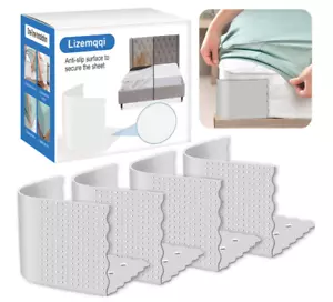 4PCS Bed Sheet Holders Straps Fitted Bed Sheet Clips Fasteners for Corner Hea... - Picture 1 of 8