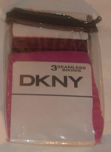 WOMENS DKNY PANTIES SEAMLESS BIKINIS SIZE LARGE 3 PACK IN NEW CONDITION - Picture 1 of 2