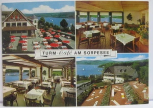 Alte Farb AK Langscheid am Sorpesee Sundern Sauerland -Turmcafe - ungelaufen - Bild 1 von 1