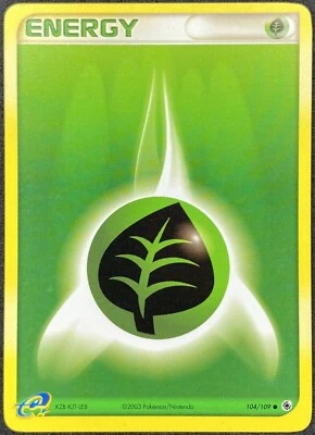 Pokémon Grass Energy 104/109 RS EX Ruby & Sapphire NM - Image 1 of 2