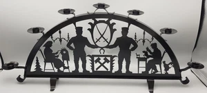 Weihnachten Metall SCHWIBBOGEN schwarz für 7 Kerzen BERGMANN ca.63,5cm breit gut - Bild 1 von 8