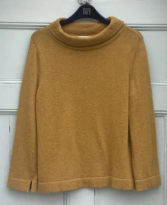 Seasalt 'Gulf' jumper wool/alpaca blend yellow ochre size 14 - Image 1 of 4
