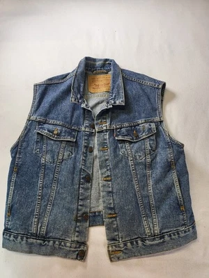 VTG 90's Levi Strauss Men's Denim Vest 70595 4891 Size XL - Image 1 of 4