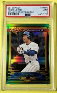 2014 Finest PSA 9 DEREK JETER ‘94 Refractor HIS Jersey #02/25 NO PSA 10 Exist! - Picture 1 of 4