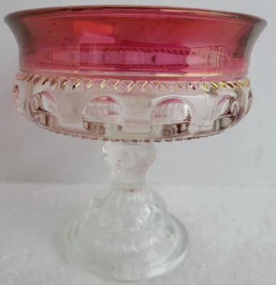 DE COLECCIÓN TIFFIN KINGS CORONA ROJO RUBÍ FLASH HUELLA DIGITAL COMPOTA DE VIDRIO 12 OZ. Foto 1 de 4