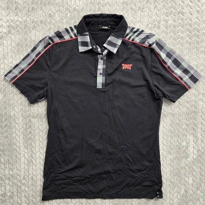 PXG Parsons Xtreme Golf Polo Shirt Mens Small Plaid Trim Stretch Performance - Image 1 of 4