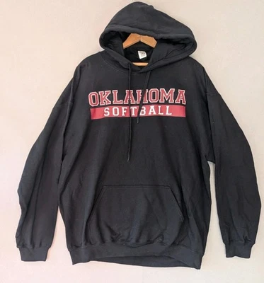 Oklahoma Softbol Sudadera con Capucha XL Unisex Negro Pullover OU Sooners Gildan Foto 1 de 4
