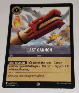 Disney Lorcana TCG 202/204 Rise of the Floodborn Last Cannon Trading Card Game - Picture 1 of 2