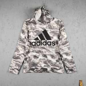 Adidas Hoodie Youth Large 14/16 Camo Pullover Athletic Spell Out Outdoor Preppy - Picture 1 of 13