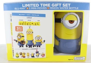 Minions Gift Set (Blu-Ray + 3 Mini-Movies + Minion Water Bottle) - Picture 1 of 3