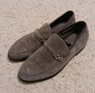 Mocasín Hush Puppies Comfort Flex Gris Gamuza Cuero Sin Cordones Para Hombre Talla 10.5 W Foto 1 de 4