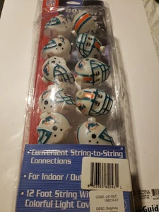 NFL Miami Dolphins Football String of Helmet Lights NEW - Picture 1 of 1
