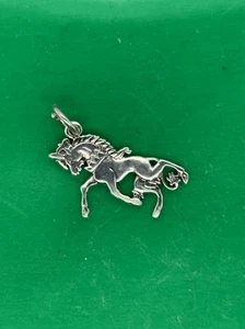 RETIRED HARD TO FIND James Avery Sterling Silver NOBLE UNICORN Pendant / Charm - Picture 1 of 3