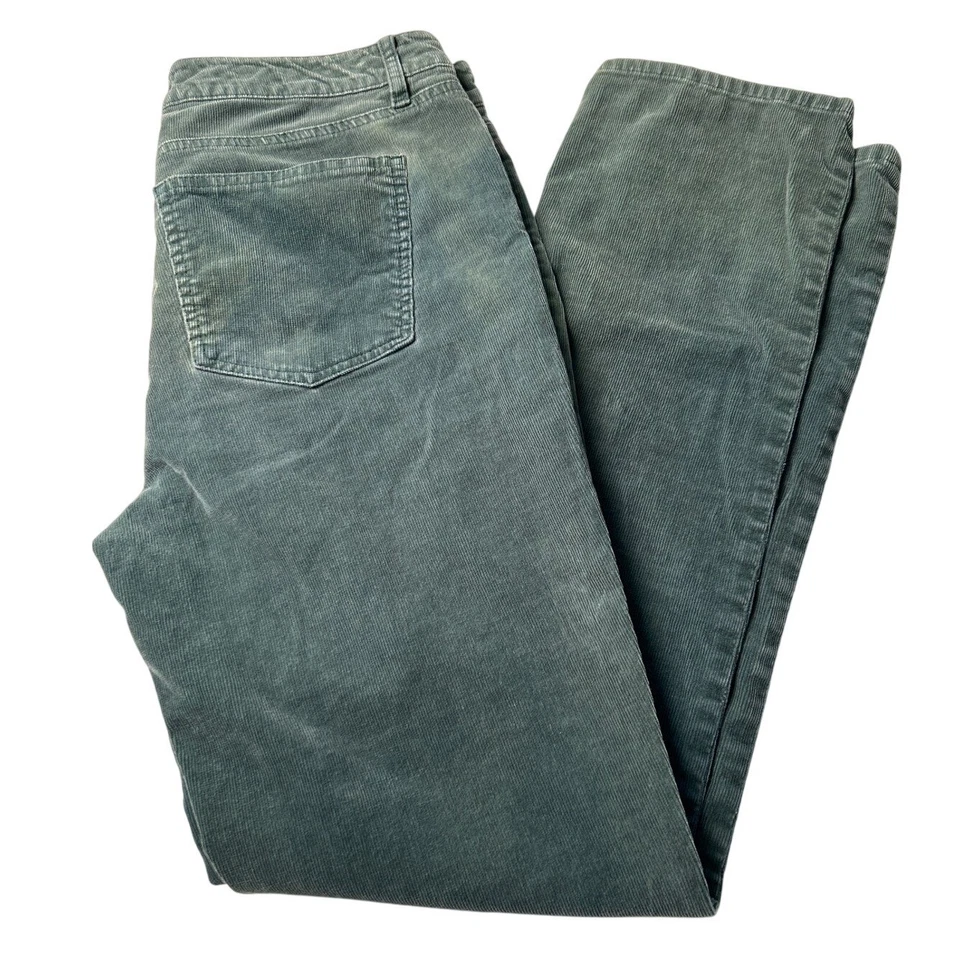 Pantalones de pana Talbots para mujer talla 6 pierna recta verde impecable cinco bolsillos Foto 1 de 4