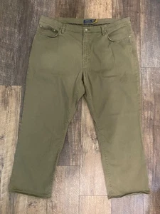 Pantalones de mezclilla para hombre Polo Ralph Lauren 44B x 30 rectos cazador verde oliva algodón - Imagen 1 de 5