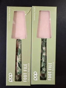 Pop Sonic Set of 2 Handheld Nano Glass Foot File-Tropical A567164 NEW - Picture 1 of 1