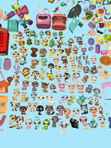 Littlest Pet Shop Konvolut 95 Haustiere plus Zubehör und Koffer - Bild 1 von 21
