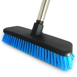Heavy-Duty Push Broom Brush, Deck Brush with 55" Retractable Long Handled Flo... - Picture 1 of 7