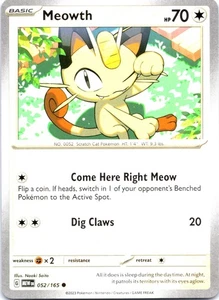 Meowth Common #052/165 SV: 151 - Picture 1 of 2