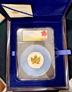 2019 - 3 oz Canada S$50 Silver Gold Maple Leaf 40th Anniversary Incuse PF70 FDOI - Picture 1 of 6