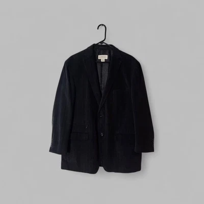 Blazer Abrigo Deportivo Pronto Uomo Para Hombre XL Negro Algodón Pana Doble Ventilación Forrado Foto 1 de 4