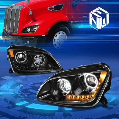 Faróis projetores de sinal sequencial halo Full LED para 11-21 Peterbilt 587 579 - Imagem 1 de 4