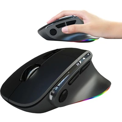 Ergonomic Mouse Large Middle Hands Dual Mode(Bluetooth+USB)Rechargeable Vertical - Image 1 of 4