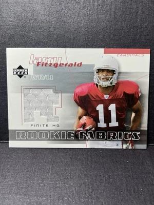 Larry Fitzgerald Jersey Patch 2004 Upper Deck Finite HG Rookie Fabrics RC - Image 1 of 3