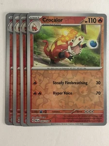 Pokemon TCG Paldea Evolved 4x Playset Reverse Holographic Crocalor 036/193 NM - Picture 1 of 2