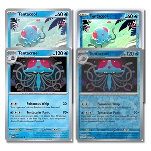 Pokémon 151 Tentacool Tentacruel Evolution Set NM + Reverse Holo - Picture 1 of 1