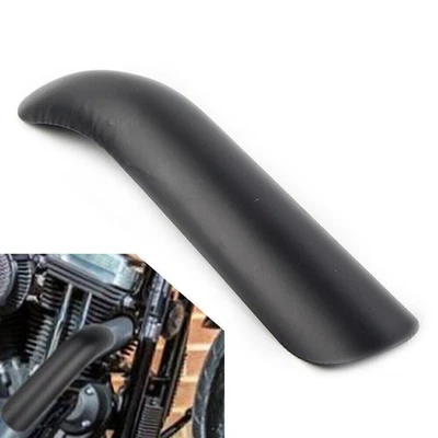 Schwarz Hitzeschild Auspuff Schalldämpfer Rohrabdeckung Fersenschutz Für Harley - Image 1 of 4