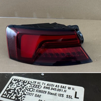 2018-2019 Audi A5 S5 RS5 Sportback OEM Driver Side LED Tail Light 8W6945091H - Image 1 of 4