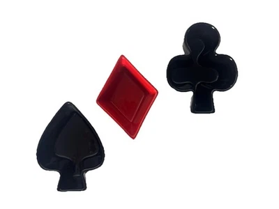 Juego de 3 cuencos de casino símbolos de cartas Diamond Spade Club Foto 1 de 4