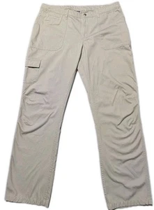 Patagonia Women’s Organic Cotton Cargo Pants Size 14 Tan Outdoor Hiking Utility - Picture 1 of 13