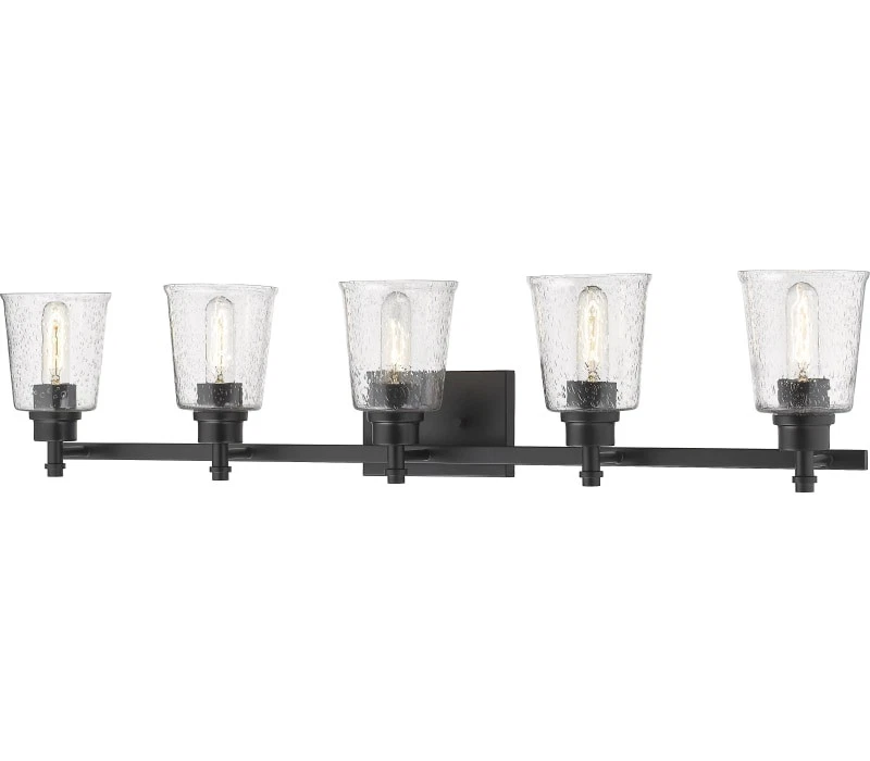 Z-Lite 464-5V-MB Bohin Vanity, 5-Light 500 Total Watts, Matte Black - Image 1 of 1