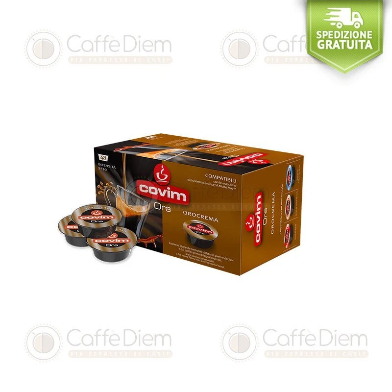 Covim 288 Capsule Compatibili Lavazza A Modo Mio Orocrema  Caffè Covim A Modo Mi - Immagine 1 di 4