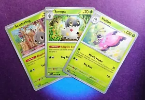 Pokemon Cards - Scatterbug, Spewpa & Vivillon Bundle - Scarlet & Violet - NM/M  - Picture 1 of 5