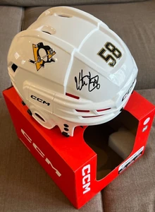 Kris Letang Signed Autograph Full Mens CCM Helmet NHL Pittsburgh Penguins USA - Picture 1 of 6
