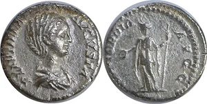 202-205 AD Roman Empire Plautilla Wife Of Caracalla Concordia Silver Denarius - Picture 1 of 3
