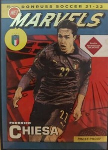 2021-22 Donruss Soccer #10 Federico Chiesa Italy Press Proof Gold Soccer Card