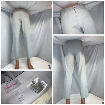 Calça Versace Classic tamanho 30 Wmn cinza poli frente plana 30” costura interna Itália YGI I0-363 - Imagem 1 de 4